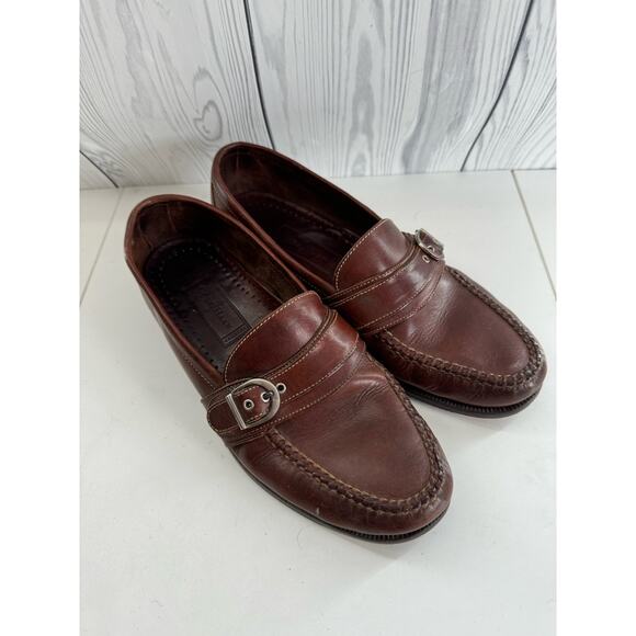 Cole Haan Other - Coke Haan Made In Italy Dark Brown Penny Loafers Buckle Strap M 10.5!